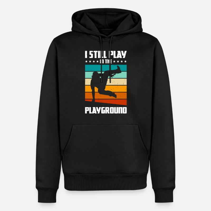 Witziger Parkour Spruch - Männer Premium Bio Hoodie - Schwarz