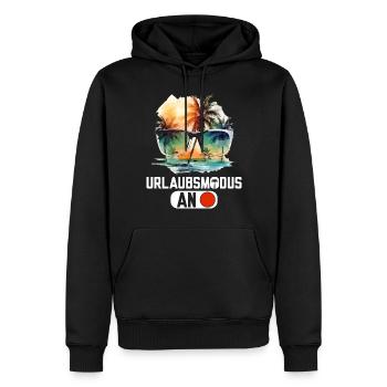 Urlaubsmodus an lustige Urlaub Sprüche - Männer Premium Bio Hoodie - Schwarz - Vorne - Nico (187cm)