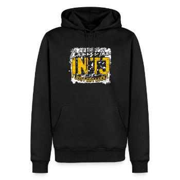 Je n’ai pas choisi la vie INTJ, j’ai juste eu de la chance - Sweat à capuche Premium bio Homme - noir - Devant - Nico (187cm)