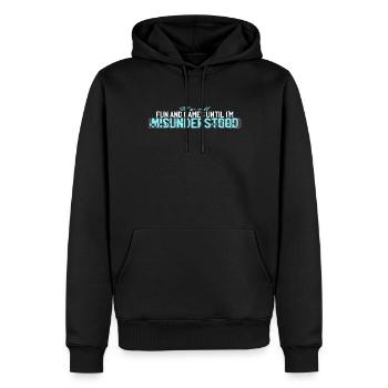 Architecte de personnalité INTJ - Sweat à capuche Premium bio Homme - noir - Devant - Nico (187cm)