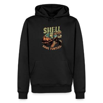 Turtle Turtles Shell yes Save Turtles! - Men’s Premium Organic Hoodie - black - Front - Nico (187cm)