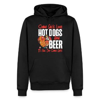 Hot Dog Adult Girl Beer Some Girls - Männer Premium Bio Hoodie - Schwarz - Vorne - Nico (187cm)