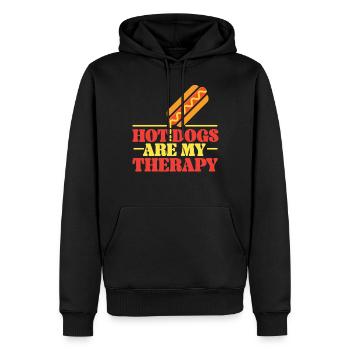 Les hot-dogs pour adultes sont mes hot-dogs - Sweat à capuche Premium bio Homme - noir - Devant - Nico (187cm)