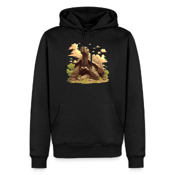 Tortues géantes Tortue géante - Sweat à capuche Premium bio Homme - noir - Devant - Nico (187cm)