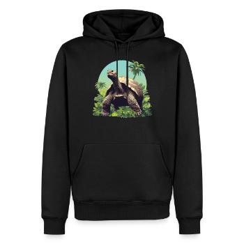 Tortues géantes Tortue géante - Sweat à capuche Premium bio Homme - noir - Devant - Nico (187cm)