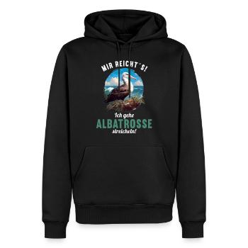 Albatross Albatrosse Albatros - Männer Premium Bio Hoodie - Schwarz - Vorne - Nico (187cm)