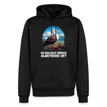Albatross Albatrosse Albatros - Männer Premium Bio Hoodie - Schwarz - Vorne - Nico (187cm)