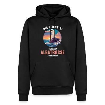 Albatross Albatrosse Albatros - Männer Premium Bio Hoodie - Schwarz - Vorne - Nico (187cm)