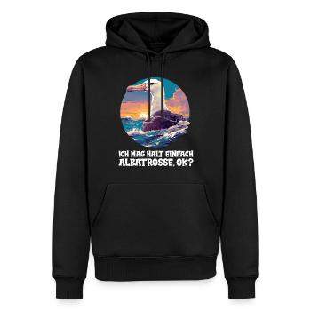 Albatross Albatrosse Albatros - Männer Premium Bio Hoodie - Schwarz - Vorne - Nico (187cm)