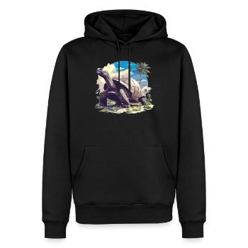 Tortues géantes Tortue géante - Sweat à capuche Premium bio Homme - noir - Devant - Nico (187cm)