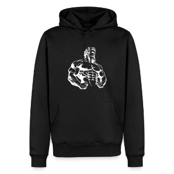 Bodybuilder Muscles Workout Gym - Sweat à capuche Premium bio Homme - noir - Devant - Nico (187cm)