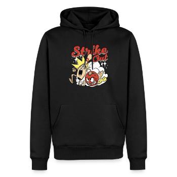 Bowling Strike Out - Men’s Premium Organic Hoodie - black - Front - Nico (187cm)