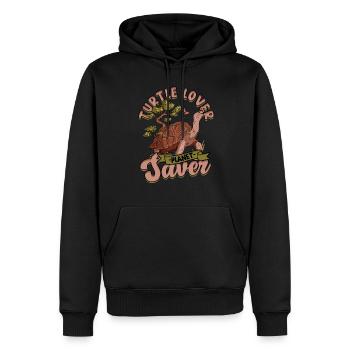 Turtle Turtles Turtle Lover Planet Saver - Sweat à capuche Premium bio Homme - noir - Devant - Nico (187cm)