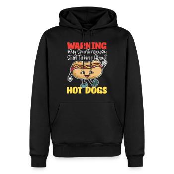 Hot Dog Adult Warning May - Männer Premium Bio Hoodie - Schwarz - Vorne - Nico (187cm)