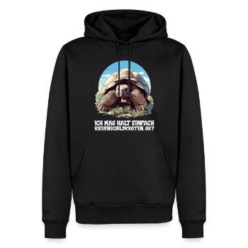 Tortues géantes Tortue géante - Sweat à capuche Premium bio Homme - noir - Devant - Nico (187cm)