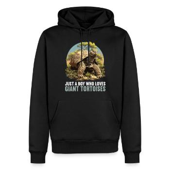 Tortues géantes Tortue géante - Sweat à capuche Premium bio Homme - noir - Devant - Nico (187cm)