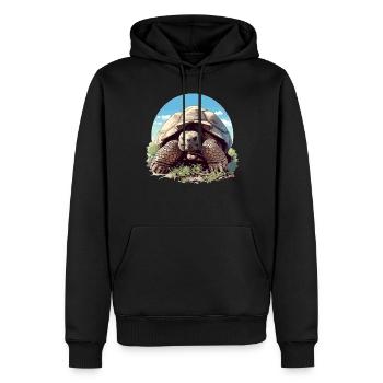 Tortues géantes Tortue géante - Sweat à capuche Premium bio Homme - noir - Devant - Nico (187cm)