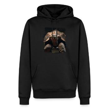 Tortues géantes Tortue géante - Sweat à capuche Premium bio Homme - noir - Devant - Nico (187cm)