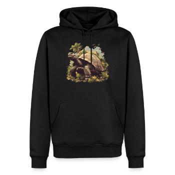 Tortues géantes Tortue géante - Sweat à capuche Premium bio Homme - noir - Devant - Nico (187cm)