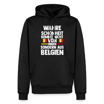 Belgier Belgisch Belgien - Männer Premium Bio Hoodie - Schwarz - Vorne - Nico (187cm)