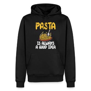 Pasta Lover Gifts - Männer Premium Bio Hoodie - Schwarz - Vorne - Nico (187cm)