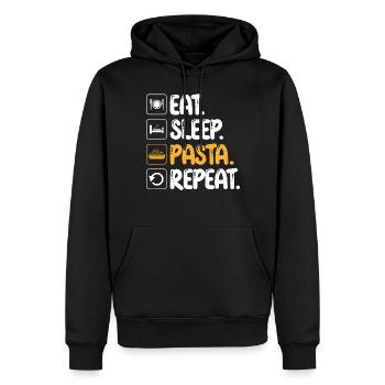 Pasta Lover Gifts - Männer Premium Bio Hoodie - Schwarz - Vorne - Nico (187cm)