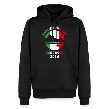 Gardasee Urlaub 2024 Lago Di Garda Italien Idee - Männer Premium Bio Hoodie - Schwarz - Vorne - Nico (187cm)