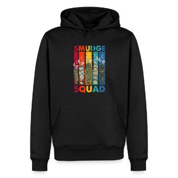 Purification spirituelle de plumes de sauge - Sweat à capuche Premium bio Homme - noir - Devant - Nico (187cm)