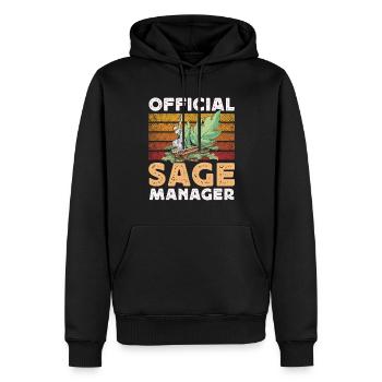 Smudge Sage Feather Spirituelle Smudging - Männer Premium Bio Hoodie - Schwarz - Vorne - Nico (187cm)