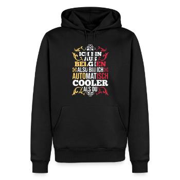 Belgier Belgisch Belgien - Männer Premium Bio Hoodie - Schwarz - Vorne - Nico (187cm)