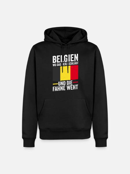 Belgian Belgian Belgium - Men’s Premium Organic Hoodie - black