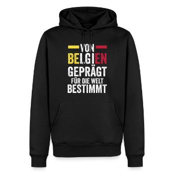 Belgier Belgisch Belgien - Männer Premium Bio Hoodie - Schwarz - Vorne - Nico (187cm)