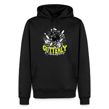 Bowling Gutterly Ridiculous - Männer Premium Bio Hoodie - Schwarz - Vorne - Nico (187cm)