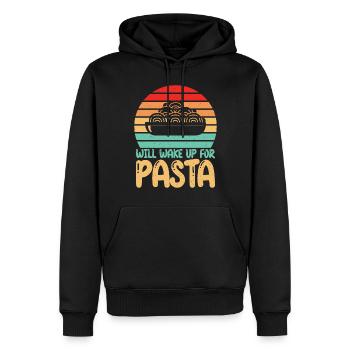 Cadeaux pour les amateurs de pâtes - Sweat à capuche Premium bio Homme - noir - Devant - Nico (187cm)