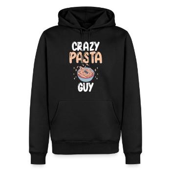 Cadeaux pour les amateurs de pâtes - Sweat à capuche Premium bio Homme - noir - Devant - Nico (187cm)