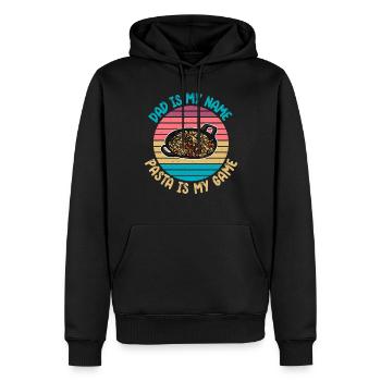 Pasta Lover Gifts - Männer Premium Bio Hoodie - Schwarz - Vorne - Nico (187cm)
