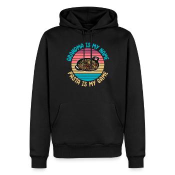 Pasta Lover Gifts - Men’s Premium Organic Hoodie - black - Front - Nico (187cm)