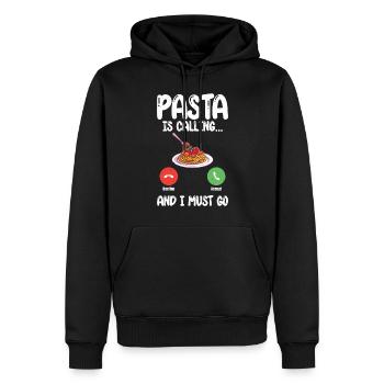Cadeaux pour les amateurs de pâtes - Sweat à capuche Premium bio Homme - noir - Devant - Nico (187cm)