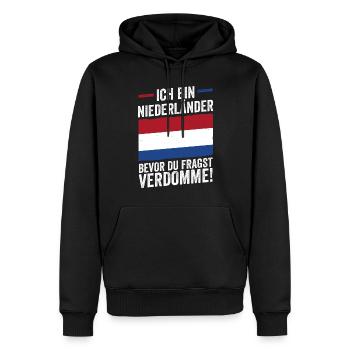 Pays-Bas Pays-Bas Pays-Bas - Sweat à capuche Premium bio Homme - noir - Devant - Nico (187cm)