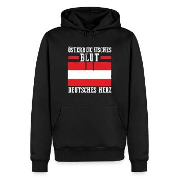 Autrichien Allemand Autriche - Sweat à capuche Premium bio Homme - noir - Devant - Nico (187cm)
