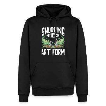 Smudge Sage Feather Spirituelle Smudging - Männer Premium Bio Hoodie - Schwarz - Vorne - Nico (187cm)