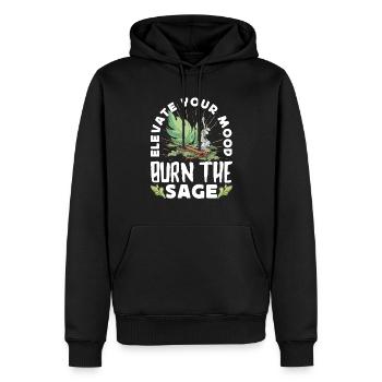 Smudge Sage Feather Spirituelle Smudging - Männer Premium Bio Hoodie - Schwarz - Vorne - Nico (187cm)