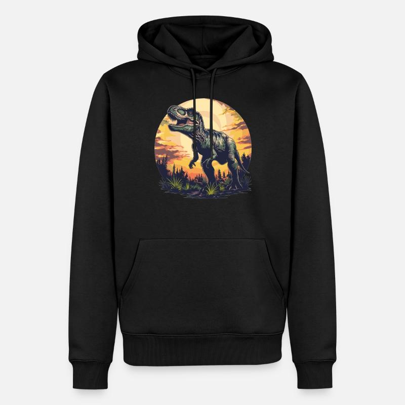 Allosaurier Allosaurus - Männer Premium Bio Hoodie - Schwarz