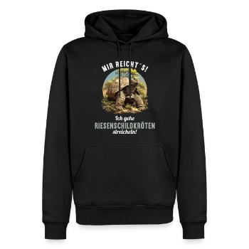 Tortues géantes Tortue géante - Sweat à capuche Premium bio Homme - noir - Devant - Nico (187cm)