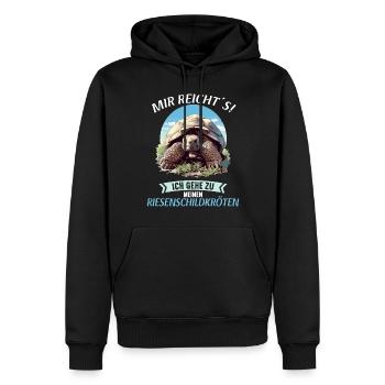 Tortues géantes Tortue géante - Sweat à capuche Premium bio Homme - noir - Devant - Nico (187cm)