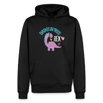 Dad Dinosaur Family Matching Birthday Party - Men’s Premium Organic Hoodie - black - Front - Nico (187cm)
