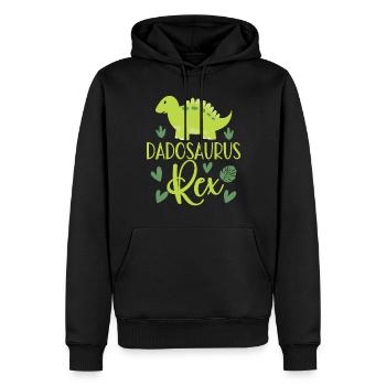 Dad Dinosaur Family Matching Birthday Party - Men’s Premium Organic Hoodie - black - Front - Nico (187cm)