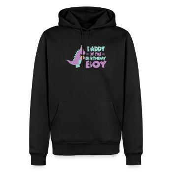 Dad Dinosaur Family Matching Birthday Party - Men’s Premium Organic Hoodie - black - Front - Nico (187cm)