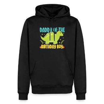 Dad Dinosaur Family Matching Birthday Party - Men’s Premium Organic Hoodie - black - Front - Nico (187cm)