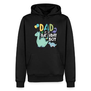Dad Dinosaur Family Matching Birthday Party - Men’s Premium Organic Hoodie - black - Front - Nico (187cm)